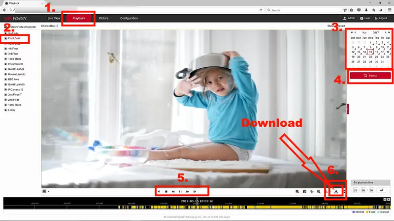 Download CCTV Footage from Hikvision DVR through Web Browser