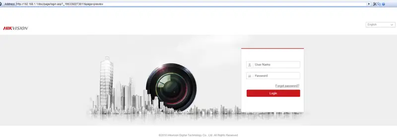 hikvision dvr login page