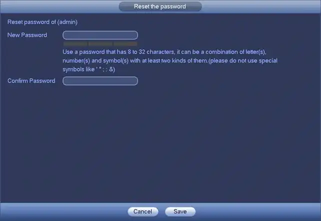 Dahua DVR default passwords And how to reset dahua dvr/nvr password 6 reset dahua dvr password