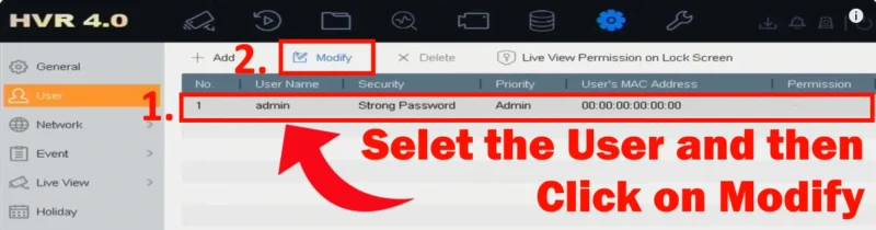 Change the Password of the Device via DVR & NVR Local Menu -3