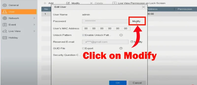 Change the Password of the Device via DVR & NVR Local Menu -5