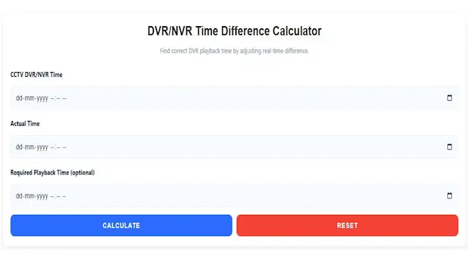 Time Difference Calculator