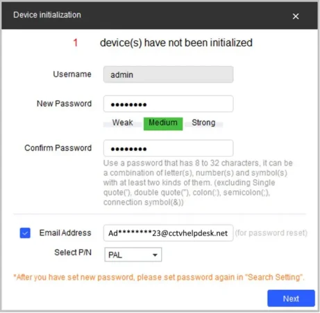 Dahua ConfigTool Download, Setup, and Configuration Guide 6 Device Initialization in Dahua IP Configtool