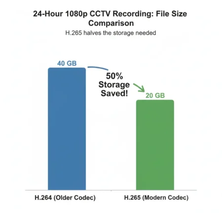 CCTV Encode Settings: Resolution, Bitrate & FPS Guide 3 H.264 vs H.265