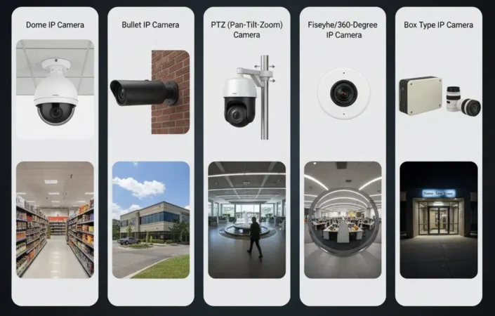 What is IP Camera? Features, Working, Types, and Complete Guide 2 Types of IP CCTV Cameras