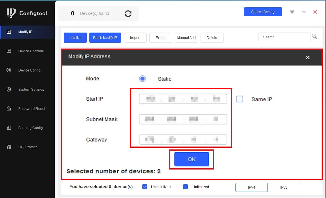Dahua ConfigTool Download, Setup, and Configuration Guide 7 modify IP Address config tool