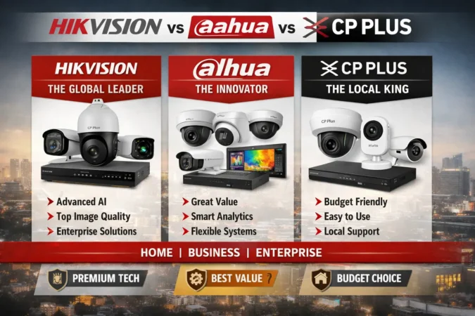 Hikvision vs Dahua vs CP Plus Feature Comparison