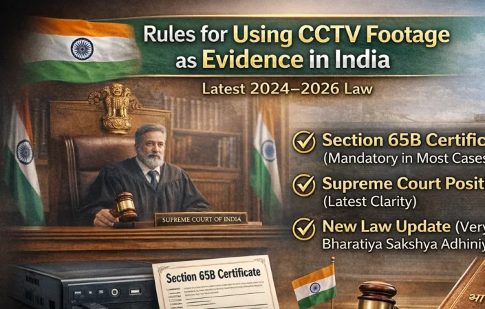 Rules for Using CCTV Footage as Evidence in India