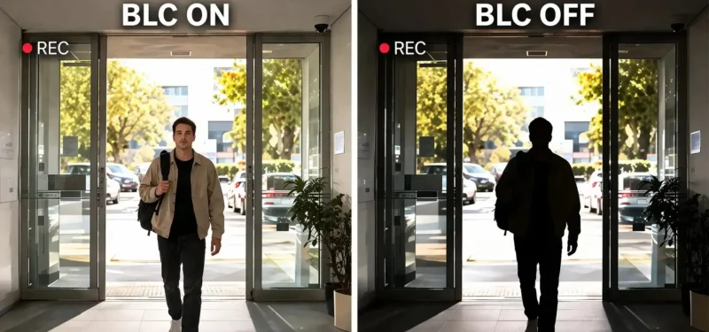 WDR vs BLC vs HLC in CCTV: Fix Lighting Issues in 1 Minute 3 BLC ON vs BLC OFF