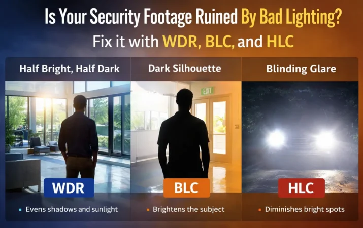 WDR vs BLC vs HLC in CCTV: Fix Lighting Issues in 1 Minute 1 WDR vs BLC vs HLC